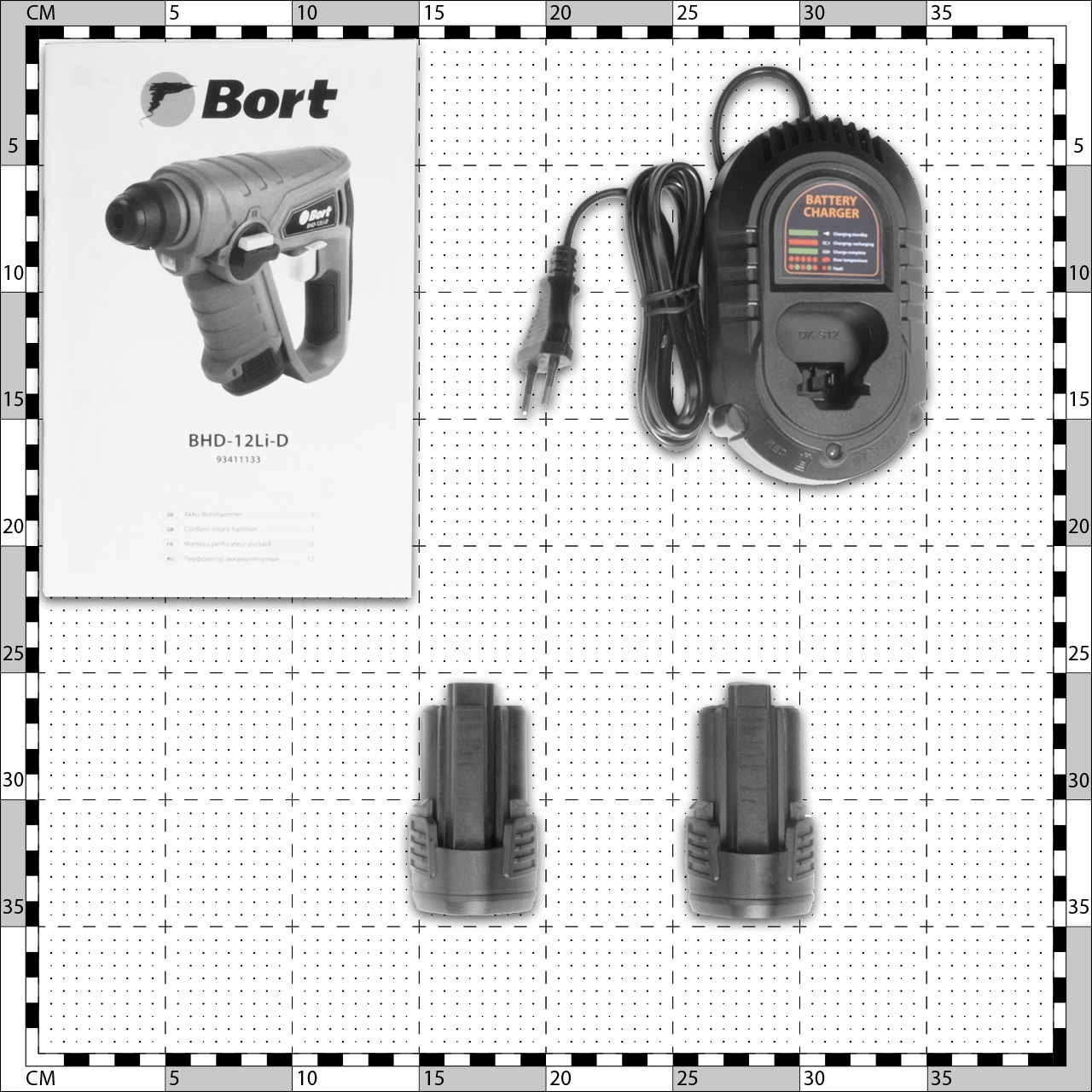 Перфоратор аккумуляторный BORT BHD-12Li-D (2x2,0Ah)